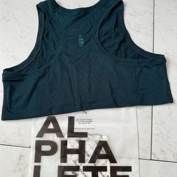 ALPHALETE LDB Muscle Tank in Dark Cyan (teal); size small - Picture 4 of 5